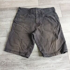 Prana Mens 33 Gray Organic Cotton Blend Casual Cargo Shorts